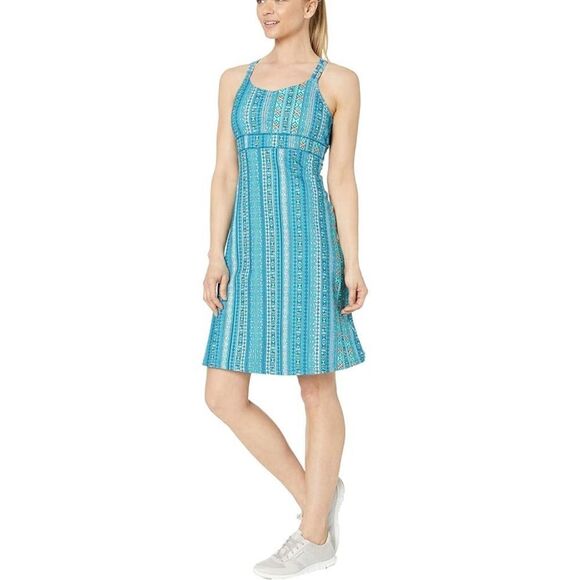 Marmot Taryn Blue Green Tribal Pattern Strappy Athleisure Tank Dress - Picture 3 of 15